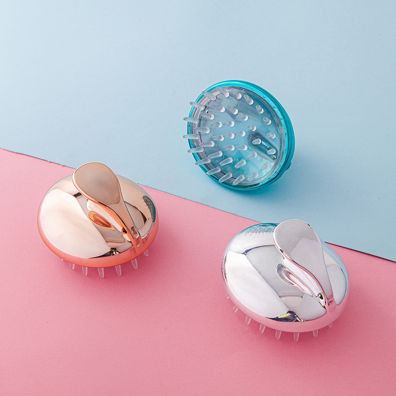 Plast silikon hårborste massage kam handhållen dusch badkar borsthuvud meridian massage hårstyling verktyg massager