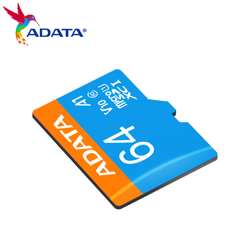 ADATA A1 V10 microSD Card 32GB 64GB 128GB 256GB Original Class 10 Memory Card for Phone Storage Flash TF Card with Adapter