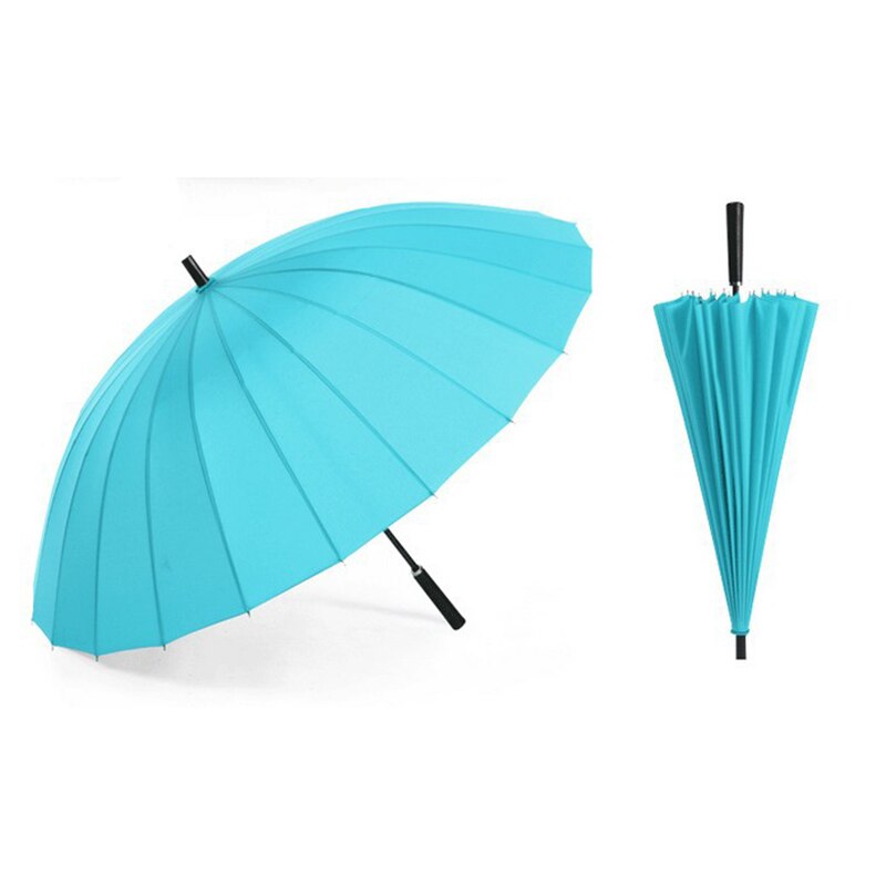 YADA 24 karat Bunte Regenbogen Regenschirm Regen Für Frauen Winddicht Lange Griff Regenschirme Starke Rahmen Wasserdichte Regenschirm YS254: Blue