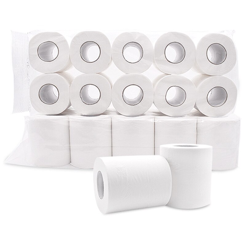 Wit toiletpapier toiletrol tissue rol verpakking  of 10 4- laags papieren handdoeken tissue huishoudelijk toiletpapier toiletpapier