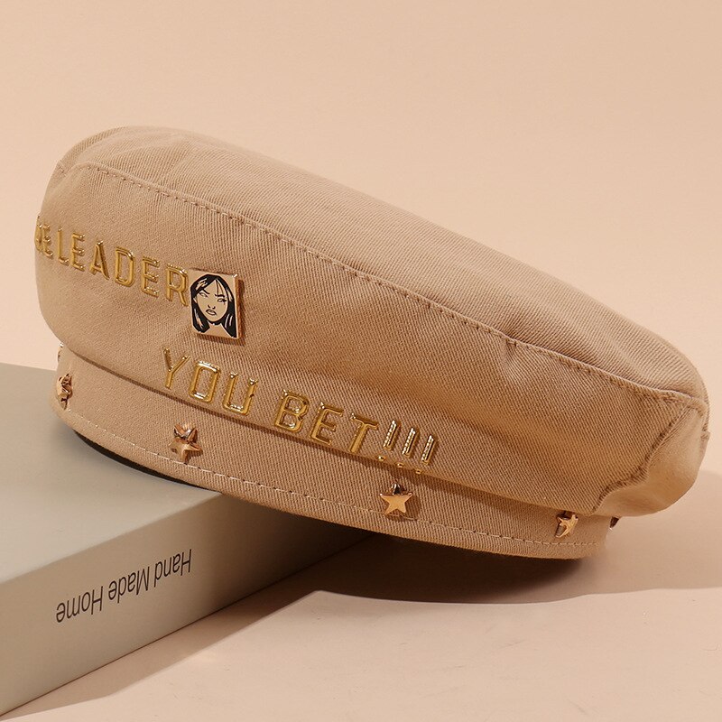 Vrouwen Meisje Beret Franse Kunstenaar Warm Winter Beanie Hat Cap Vintage Vlakte Baretten Hoeden Effen Kleur Elegante Dame Wandelen Caps vrouwelijke: Khaki