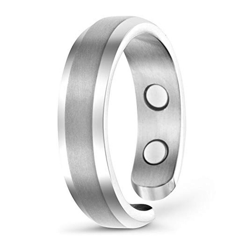 Unisex Matte Fertig Gesundheit Energie Einfache Einstellbare Öffnen Kupfer Überzogene Ringe für Arthritis Schmerzen Relief Hologramm Ring