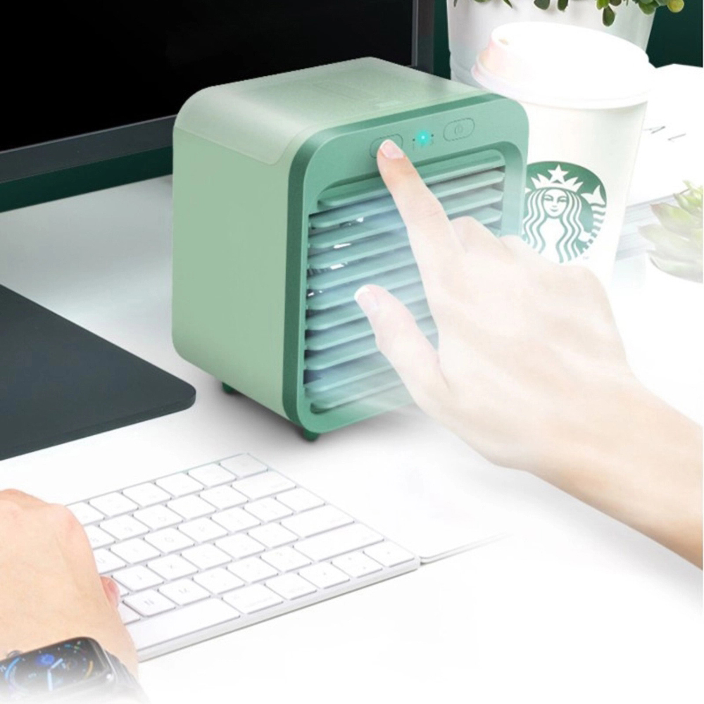 Draagbare Usb Mini Oplaadbare Watergekoelde Airconditioner Desktop Cooler Fan
