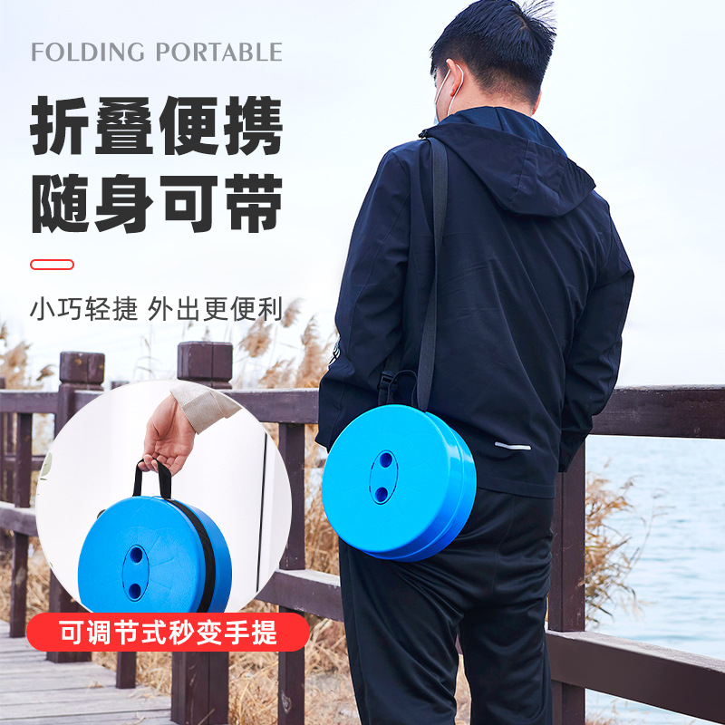 Taboret teleskopowy przenośny składany okrągły stołek regulowany netto czerwony kurczyć siedziba pociąg stołek kolejki rybackiej