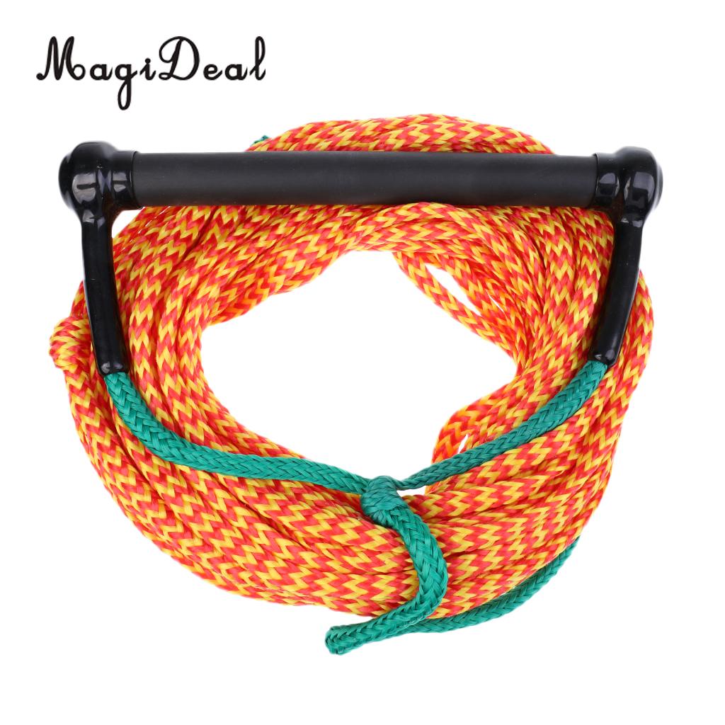 MagiDeal Safety Surfing Acces 23 Meters10mm Water Ski Wakeboard Rope with Handle Grip for Waterski Euquipment Leash Knee Line