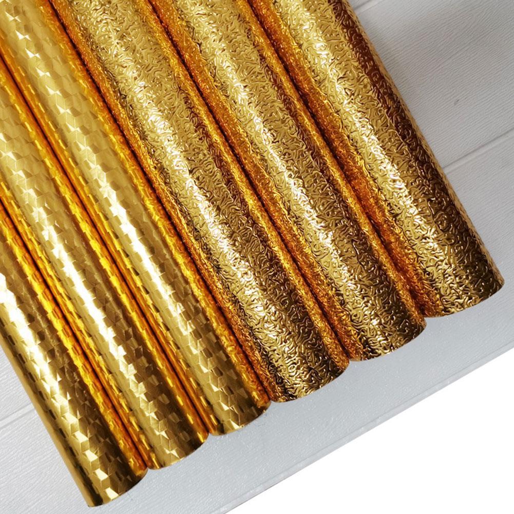 Goud Kachel Keuken Olie Proof Sticker Hoge Temperatuur Kast Zelfklevende Slip Sticker Hood Folie Aluminium Sticker Wa Q0T2