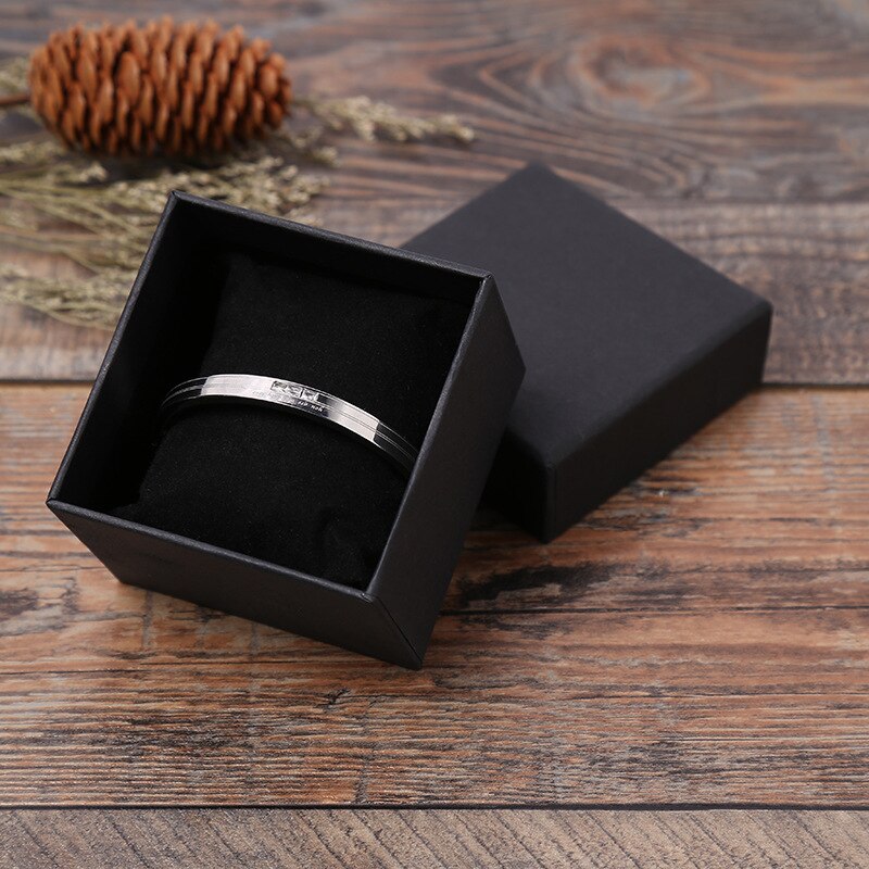 10 st svarta kraftpapperssmycken pappersask organisatör berlocker ring klocka örhänge smycken display box