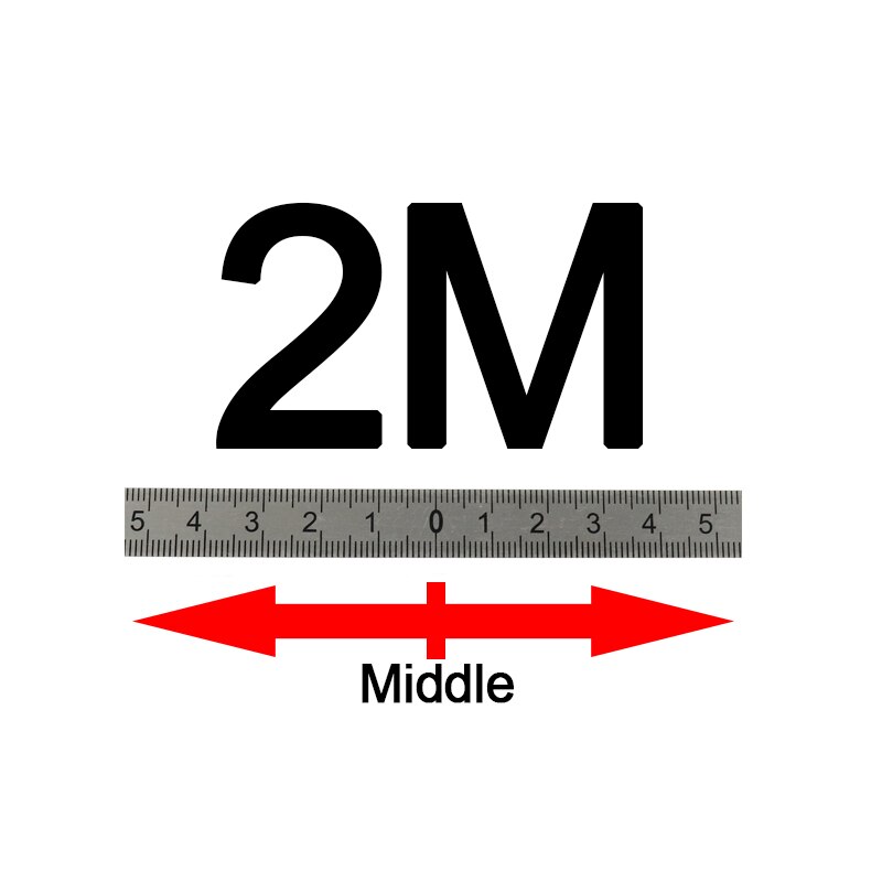 1-3m gerings sporbånd måle selvklæbende metrisk rustfrit stål skala lineal til t-spor router bordsav træbearbejdningsværktøj: 2m- midterste