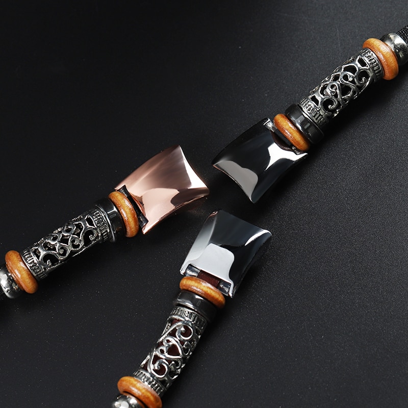 Pulsera de cuero para HONOR Band 5 4 Correa Metal acero inoxidable decoración para HUAWEI HONOR Band 5 Correa pulseras Accesorios
