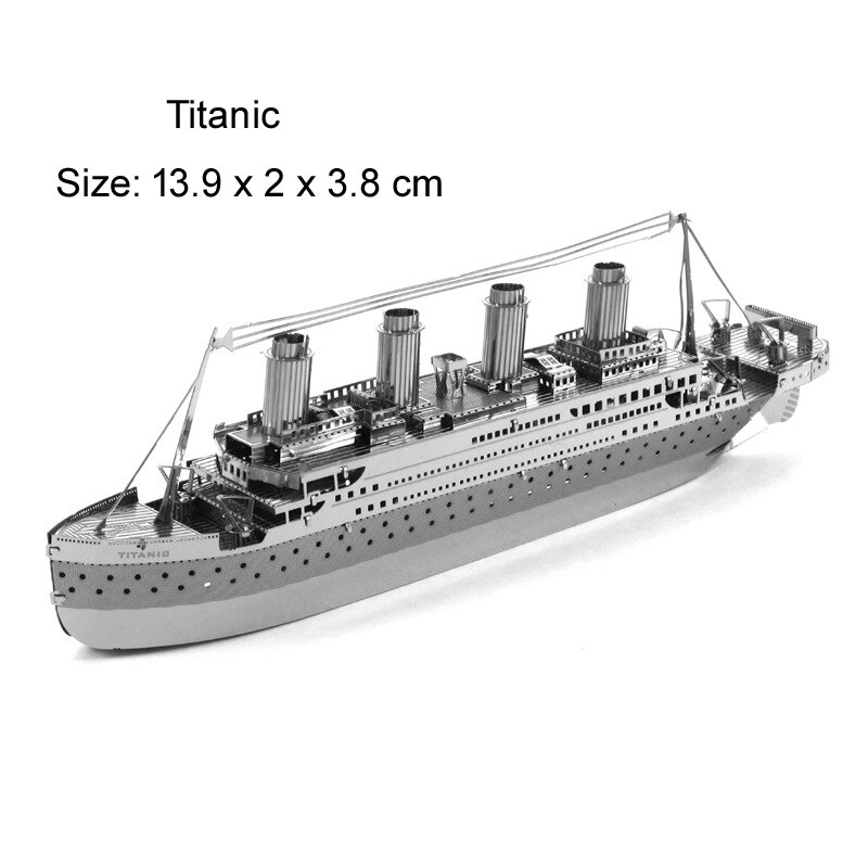 Boat 3D Metal Puzzle Black pearl 056 Burke Class Destroyer Titanic model KITS Assemble Jigsaw Puzzle Toys For Children