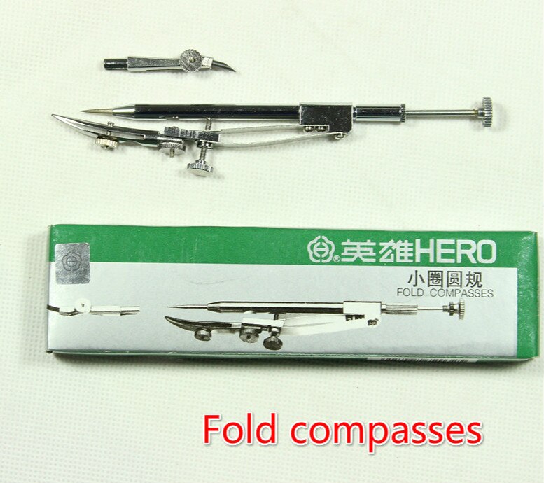 Hero H2032-compás de círculo pequeño, herramientas de dibujo de gráficos profesionales, brújula de pliegue preciso, compasso escolar, scolaire