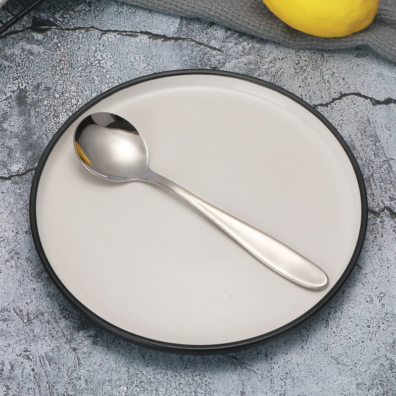 304 Stainless Steel Western Food Knife And Fork hanyi Series Steak Knife Dinner Fork Dessert Stirring Spoon Fruit Fork: One yuan shao