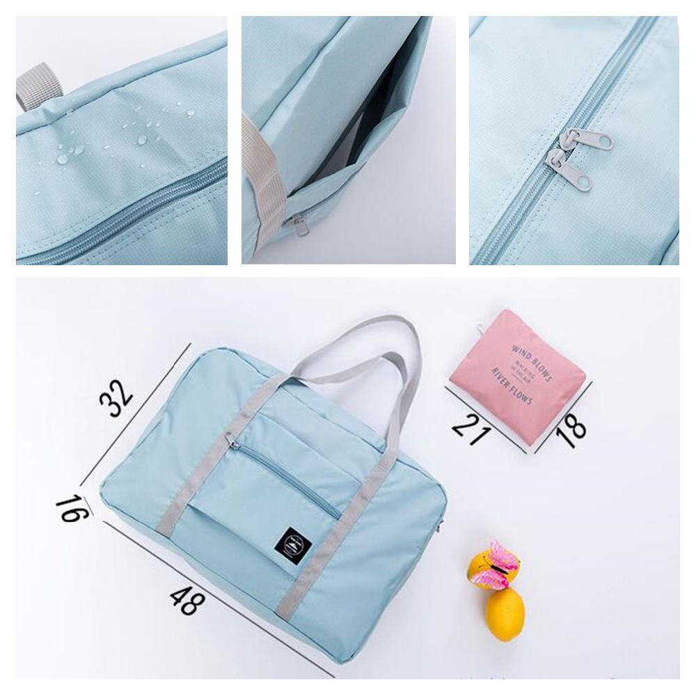 HENGBIRD Opvouwbare reistas, opvouwbare reistassen, opvouwbare tas, duffeltas voor kleding, hoge capaciteit, opvouwbaar pak, bagage, reistas dames, waterdichte reistassen (roze), roze, Moderne stijl