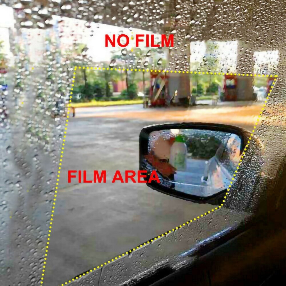 Film de protection pour rétroviseur de voiture, miroir transparent, Anti-brouillard, Anti-éblouissement, étanche à la pluie, doux autocollant, pièces/ensemble