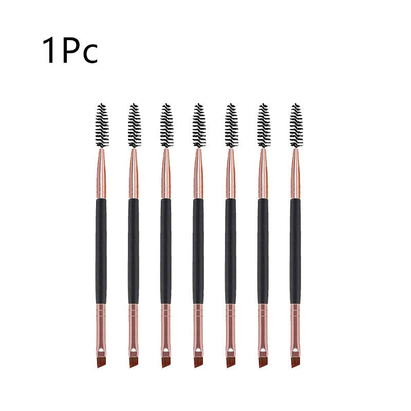 Double Ended Wenkbrauw Eye Brow Kam Borstel Beauty Up Kwasten Cosmeticstools Wimper Wands Snelle Levering 1Pc: Black