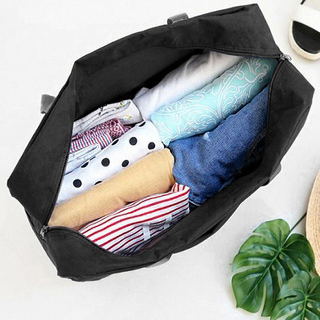 Casual unisex bolsas de grande capacidade duffels sacos de moda topo-alça sacos de viagem de cor sólida ao ar livre saco de ombro com zíper