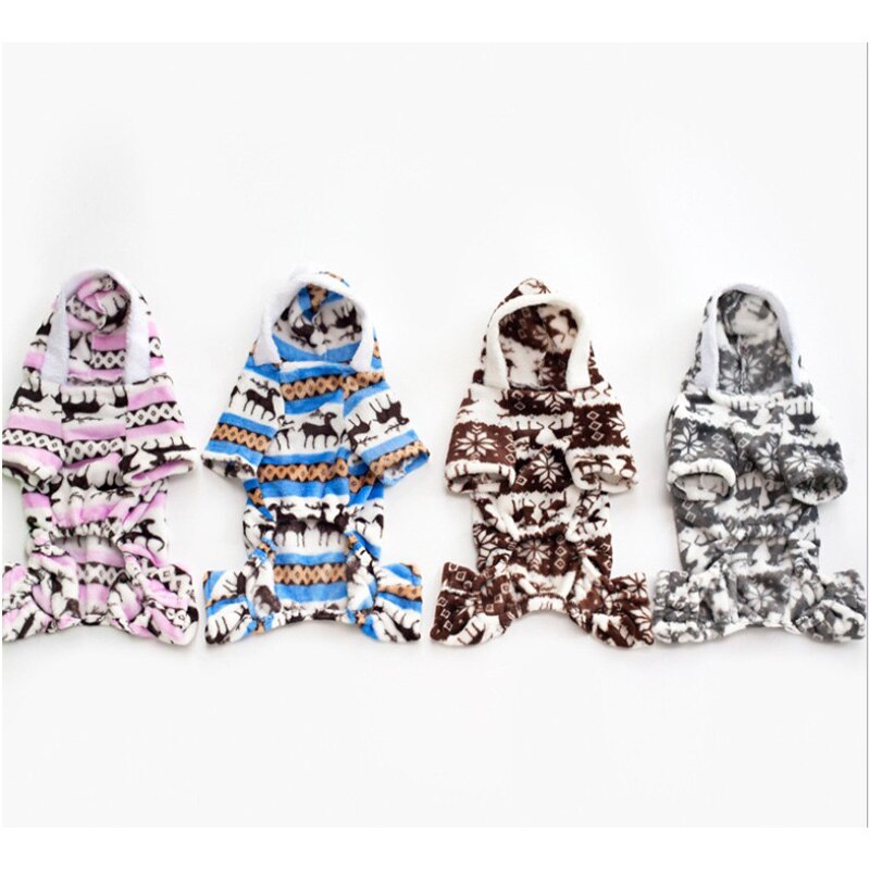Pet Dog Warm Clothes Puppy Jumpsuit Hoodie Coat Doggy Apparel Keep Warm Dog Clothes Pet Clothes Hoodie Coral Hair