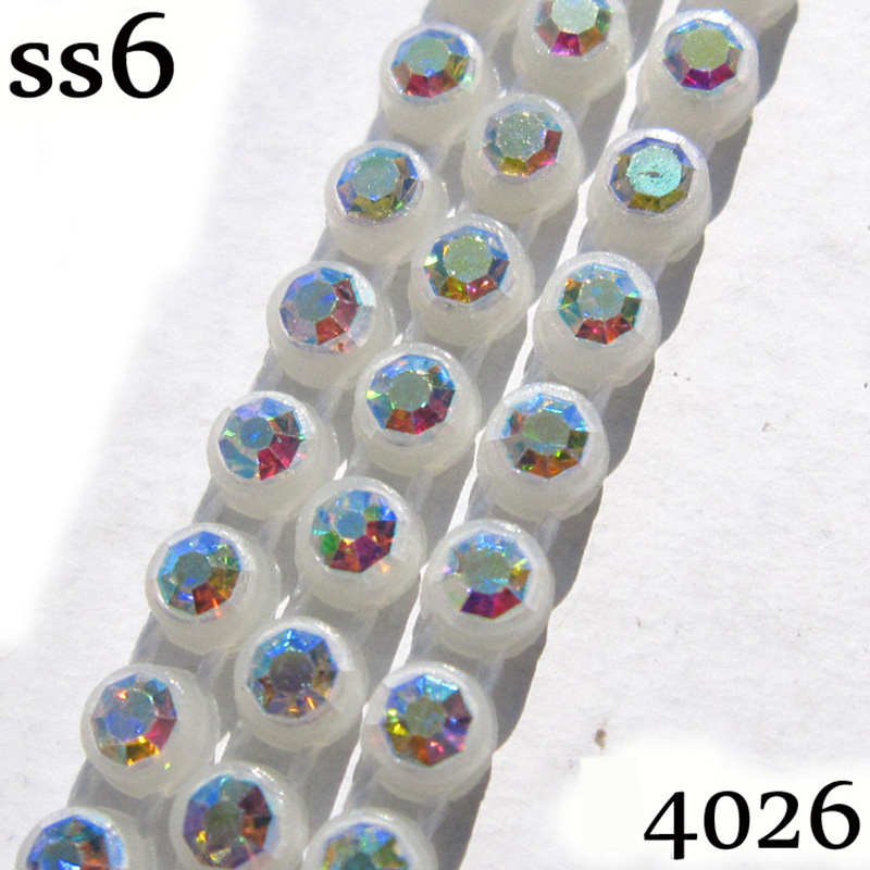 SS8 10 Meter Kunststoff Strass Streifenbildung Für einheimisch Perlen Schmuck Ohrring Strass Trimmen Kleidung Zubehör