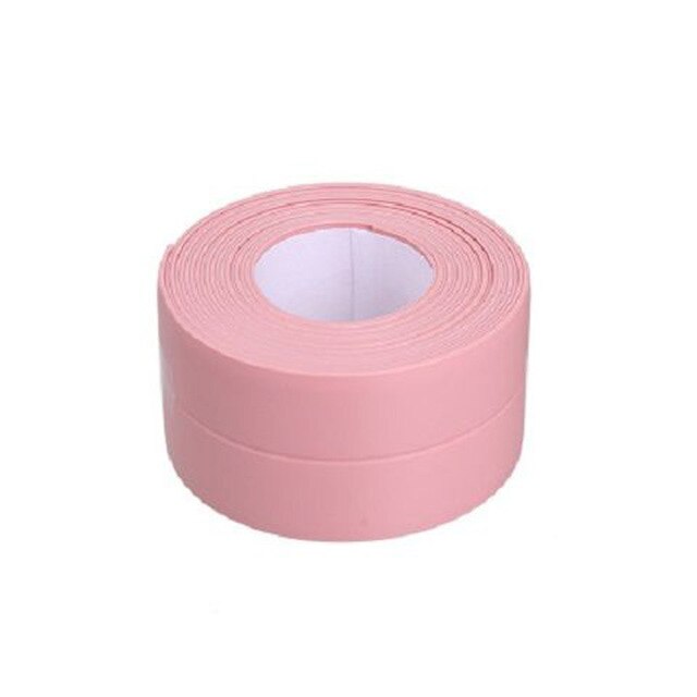 Caulk Strip Sealant Tape for Bathtub Self Adhesive Sealing Tape for Kitchen Countertop Bathroom Shower Toilet Sink Wall Corner: Pink / 3.2M X 2.2CM