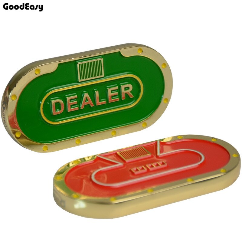 Botón acrílico para distribuidor de póker, botón Texas Hold&#39;em de 3 pulgadas, protector de cartas de póker, 2 lados, , 1 ud.: Oval Dealer