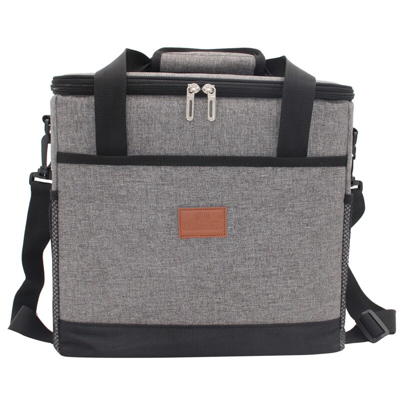 25L Large Capacity Cooler Ice Bag Insulated Cold Food Storage Bags Keep Fresh Leakproof Picnic bag Container: Gray / 15L