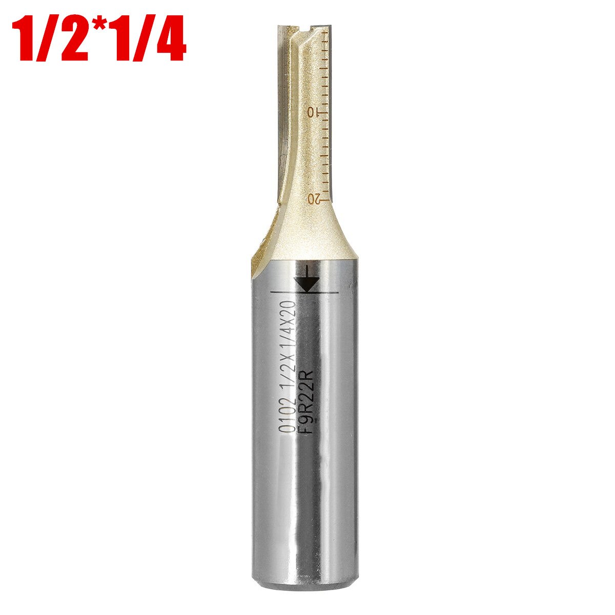 1 Stuk 1/2 Inch Schacht Dubbele Fluit Straight Router Bit Cutter Cnc Carbide Houtbewerking Snijgereedschap: C