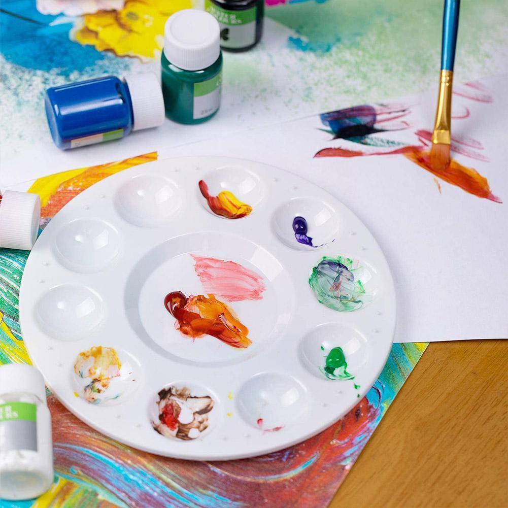 Art Student Verf Palet Lade Acryl Aquarel Gouache Diy Kunst Om Art Wit Palet Gereedschap Palet Schoon Painti h7h0