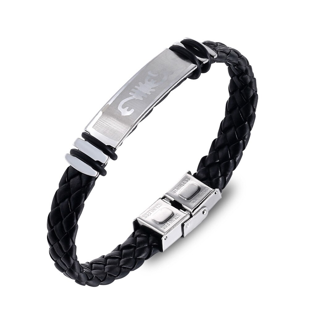 KaiMin Metal Bracelets Men Scorpion Charms Men Bracelets Punk Man Bracelets & Bangles Wristband Jewelry: JW0138-1
