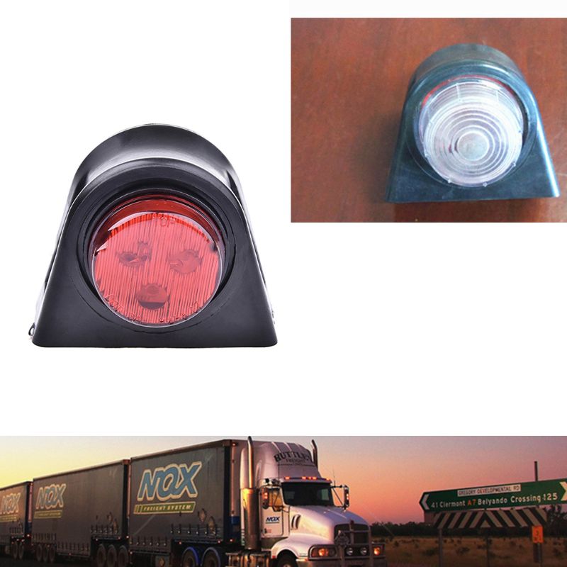 Sidemarkeringslygter 2 stk 8 led sidemarkeringslygter hvid rød lampe kompatibel med 10-30v trailer lastbil