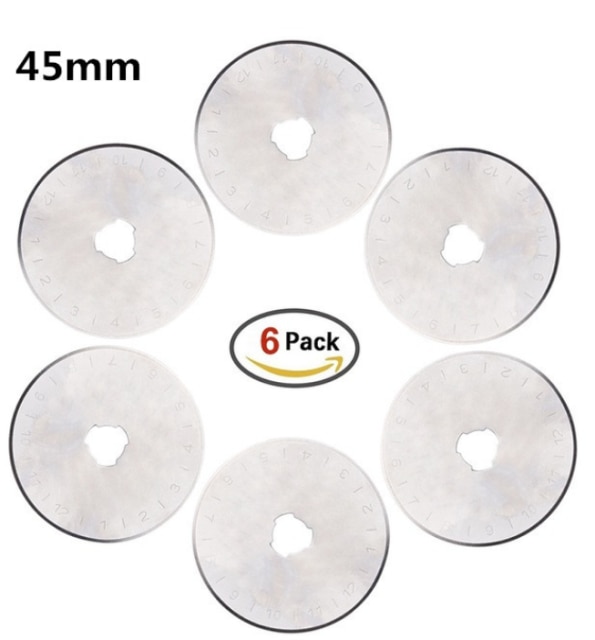 Quilting Rotary Cutter Tool for Leather Tools Circular Quilting Cutting Patchwork Cut Tool Fabric Cutting Knife Paper Arts Home: 6pcs 45mm Blades