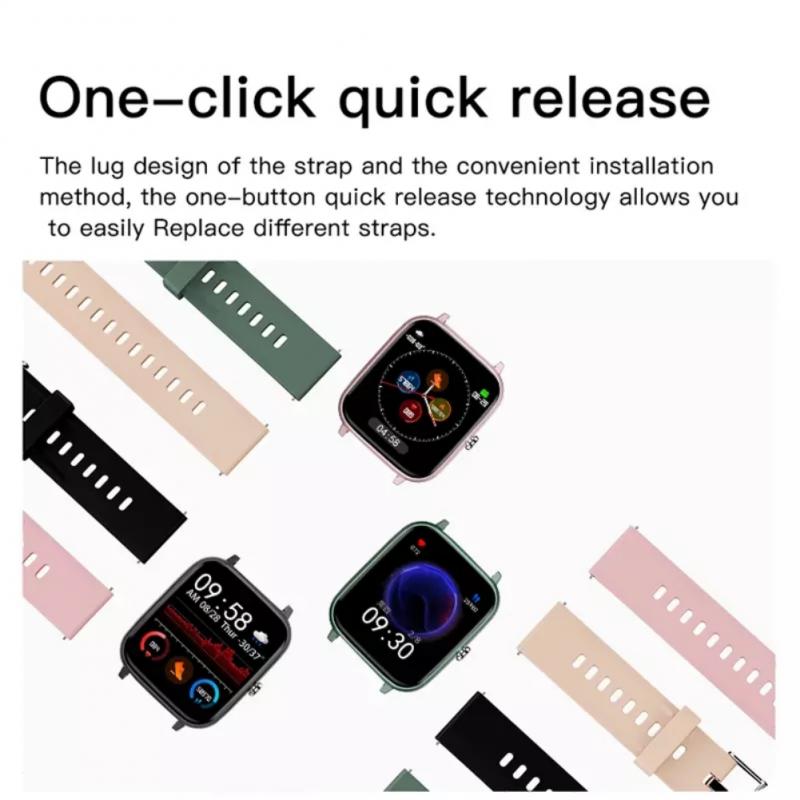 2021 Smart Watch uomo donna Full Touch Monitor per la pressione sanguigna Fitness Tracker Sport Smartwatch Watch per Android IOS Smart Clock