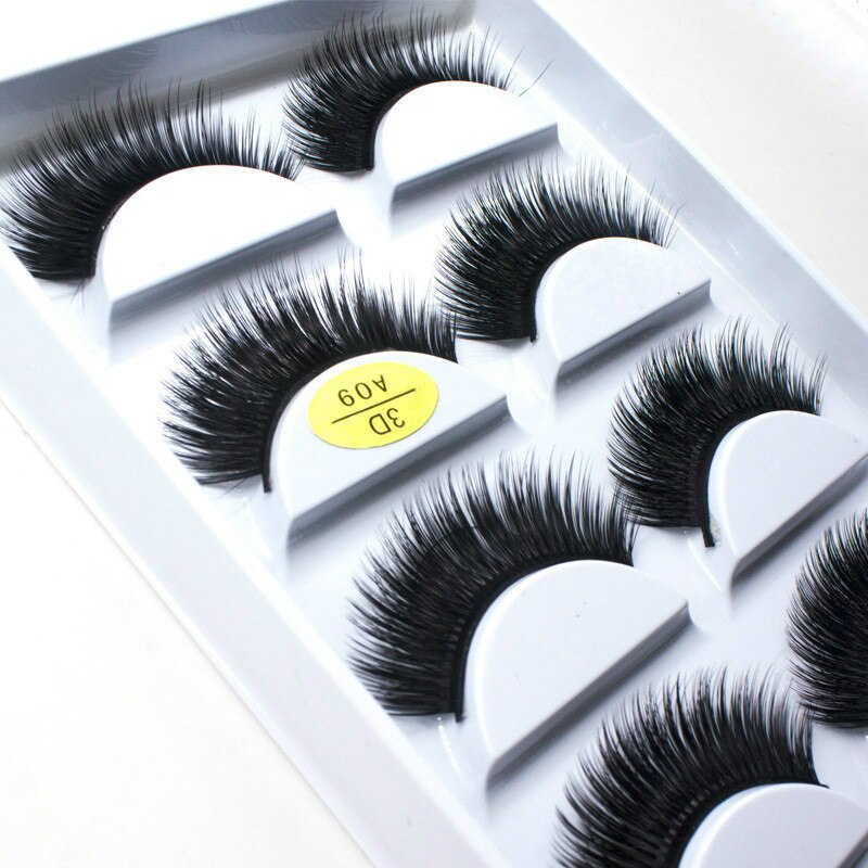 5Pairs 3D Synthetic Hair False Eyelashes Natural/Thick Long Eye Lashes Wispy Makeup Beauty Extension Tools A04: 9