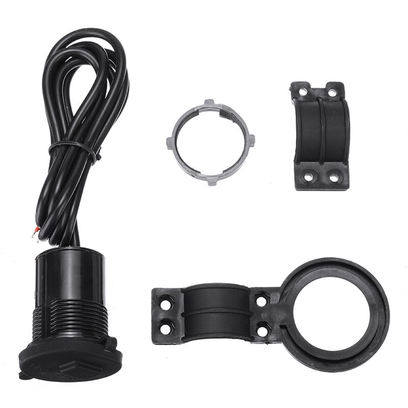 DC 12V Motorcycle USB Car Charger Switch Power Adapter Port Socket Plug Cord with Switch Universal Waterproof