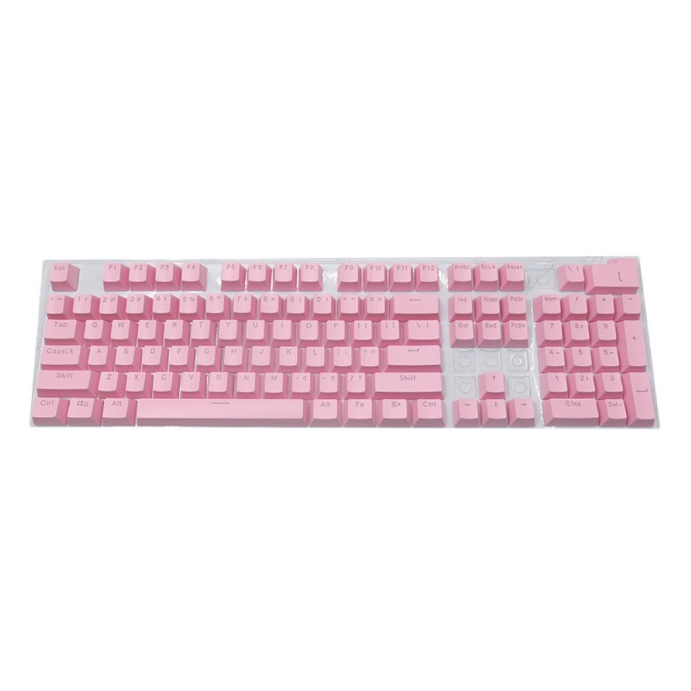 Universal Mechanical Keyboard Keycaps 104Pcs/Set Universal Ergonomic Backlit Key Cap Keycaps for Gaming Keyboard Accessories: Pink