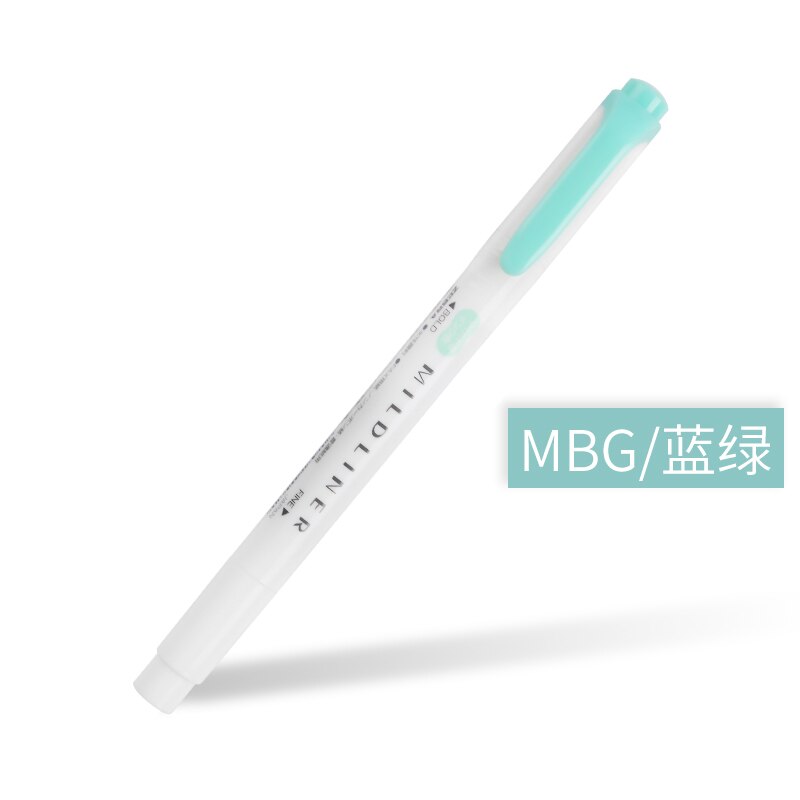 Zebra Mildliner Pastel Highlighters WKT7 Text Marker Japanese Stationery: Blue Green