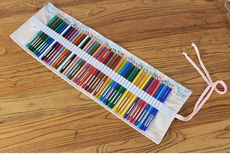 Penalhus 36/48/72 huller kalemlik canvas wrap roll up blyantpen taskeholder sag opbevaringspose bærbar skolekontorartikler