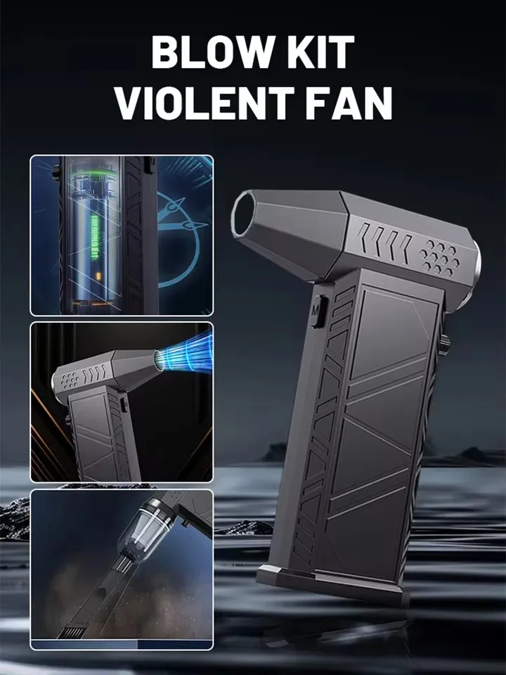 Xiaomi heftig Fan 400000 Leistungsstarker bürstenloser Turbo-Staubreiniger mit Drehzahl, wiederaufladbarer Typ-C-Luftgebläse, Reinigung, PC, 58 m/s, Strahlgebläse
