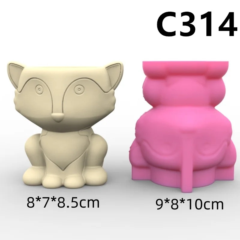 Stampo in silicone Mucca Pecora Riccio Elefante zebra Vaso di fiori Portapenne succulente Fai da te Creazione di resina Vaso di cemento cactus silicone: prugna