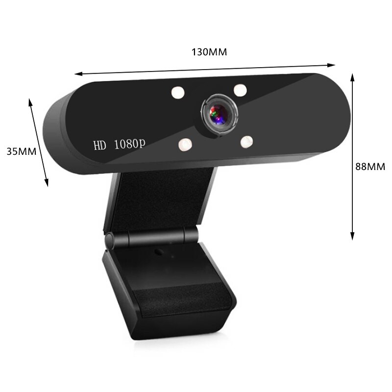 Webcam Full HD 1080P con microfono incorporato interfaccia USB per PC Desktop laptop per riprese Video e trasmissione in diretta