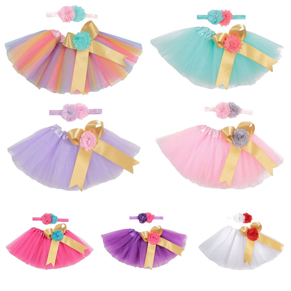 Pudcoco Newborn Baby Girls Tutu Skirt & Headband Outfit Set Photo Shoot Prop Kids Clothes 0-2 Years