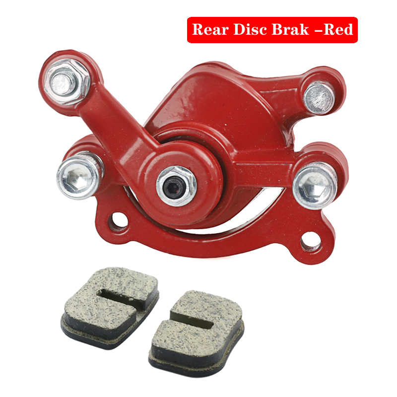 Främre bakre skivbromsok med belägg för 2- -takts 43cc 47cc 49cc kinesisk minimoto barn atv fyrhjuling dirt pocket bike bensinscooter: Vit