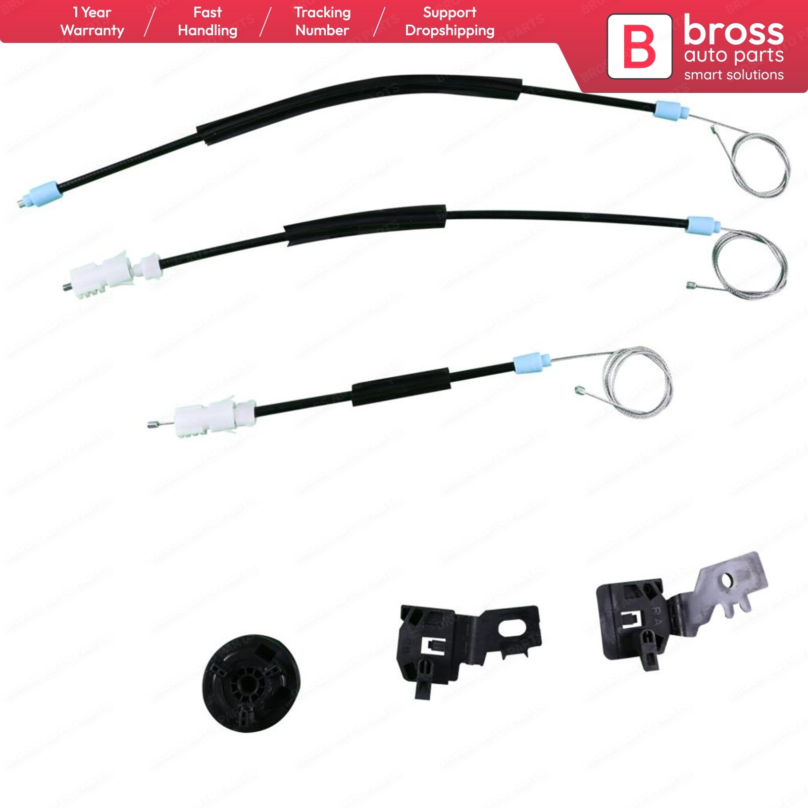 Bross Auto Parts BWR845 Window Regulator Kit Front Left Door for Primera P12 2002 Fast Shipment Ship From Turkey