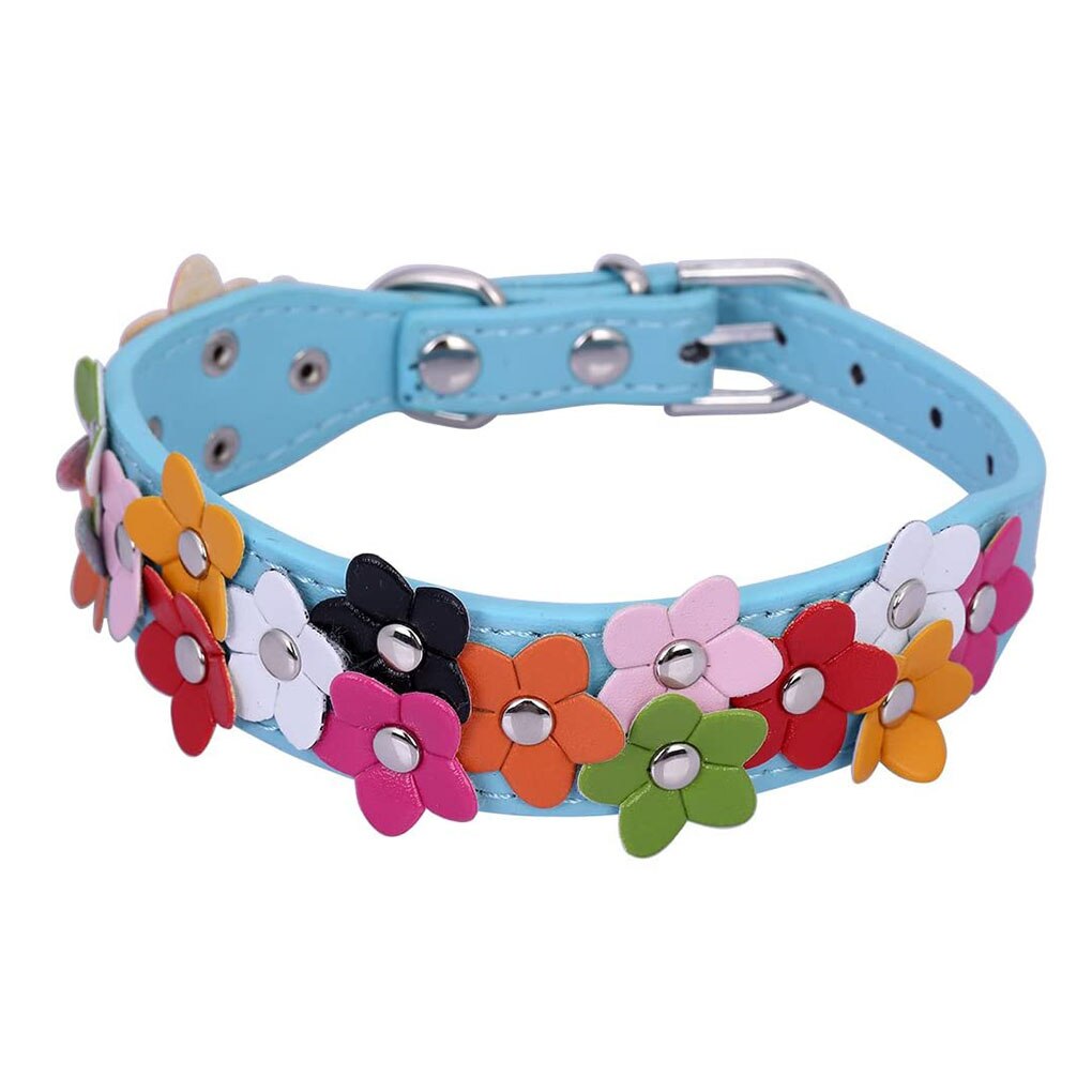 Alloy Leather Dog Collar Anti-Lost/Avoid Car Accident Collar For Dogs Puppies Dog Collars Leads Supplies Neck Chain Pet Products