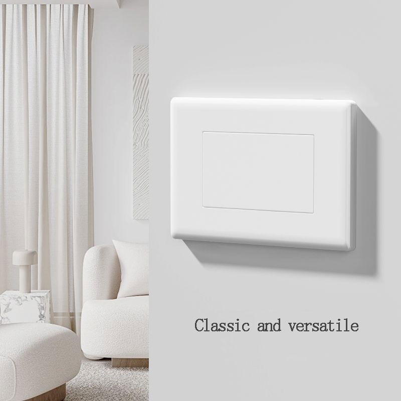 Leere Abdeckung im US-Standard-18-Typ, mittelgroß, groß, Vier-Positionen-Anschlussdose, Abdeckung für dunkle Box-Schallwandabdeckung, hässliche blinde Platte