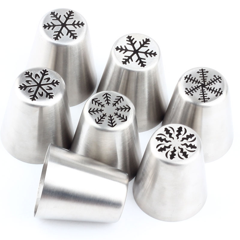 7 Pcs Rvs Piping Icing Party Nozzles Bakken Gebak Gereedschap Russische Tips En Bakken Taart Tools 1 Pcs Converter koppeling