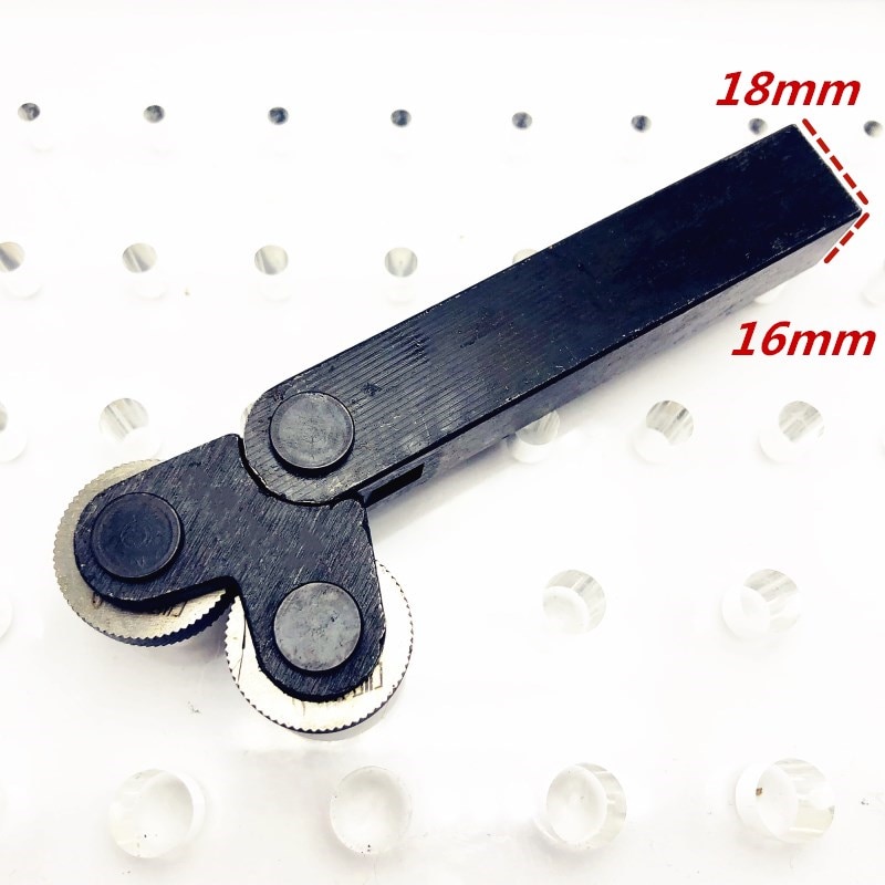 6 stk netagtige roulettering kniv 0.6mm 1.0mm 2.0mm hss inderste hul prægning hjul  +1 stk 16 mmx 18mm stål drejebænk værktøjsholder kogeplade