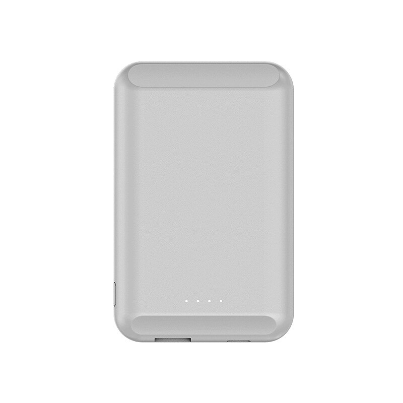 Powerbank magnético sem fio para iphone, 5000mah, carregamento de bateria externa para iphone 12 pro max 12 mini 11 pro: White