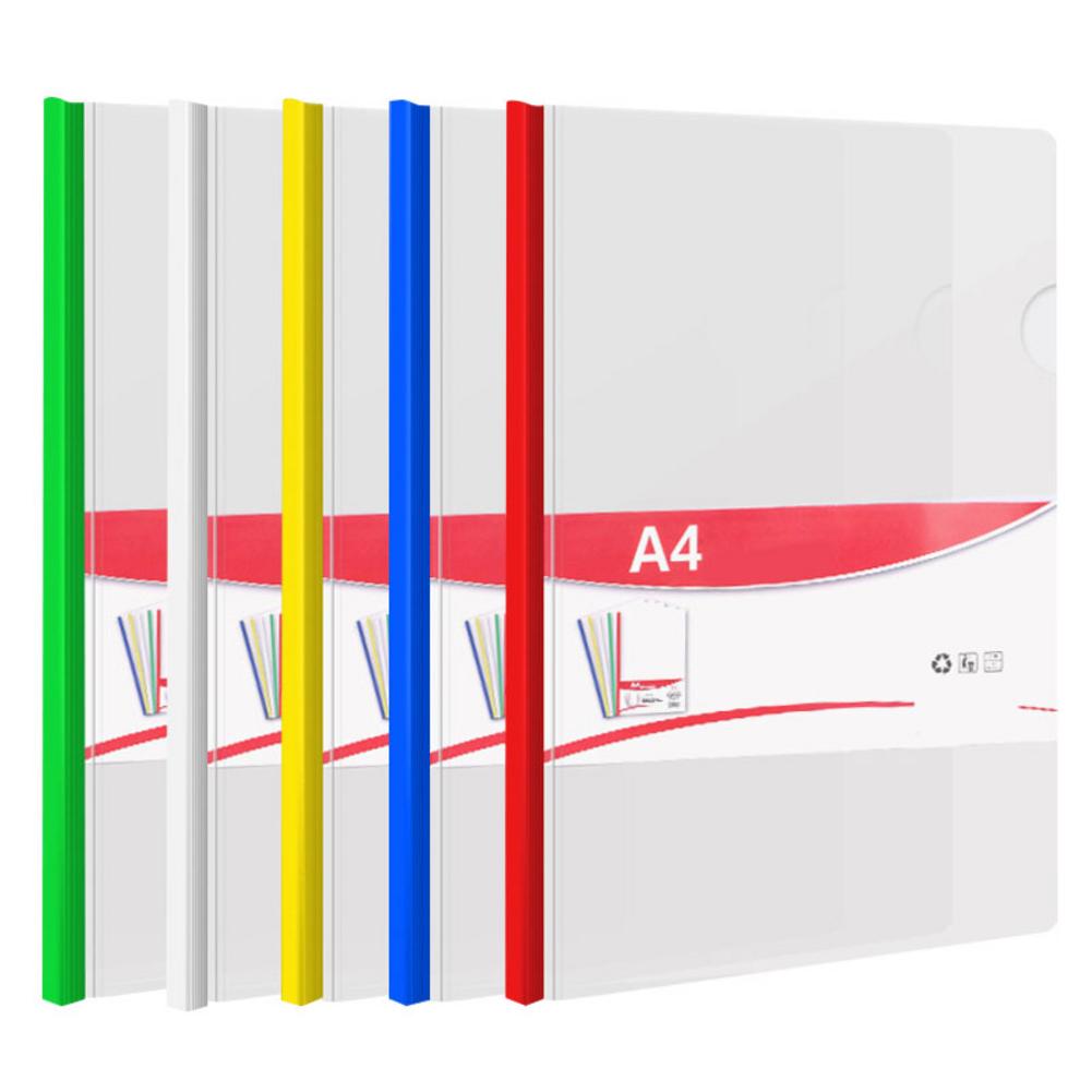 Transparent Folder 10Pcs Resume Presentation FILE Folders Report Cover With Sliding Bar Manager Binder For A4 Size Paper