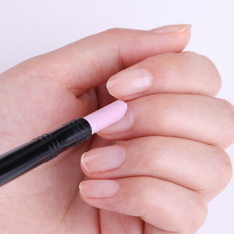 Piedra pómper para manicura, lima de uñas de doble cabeza, multifunción, Peeling, pluma pulidora de piel, SOYW889
