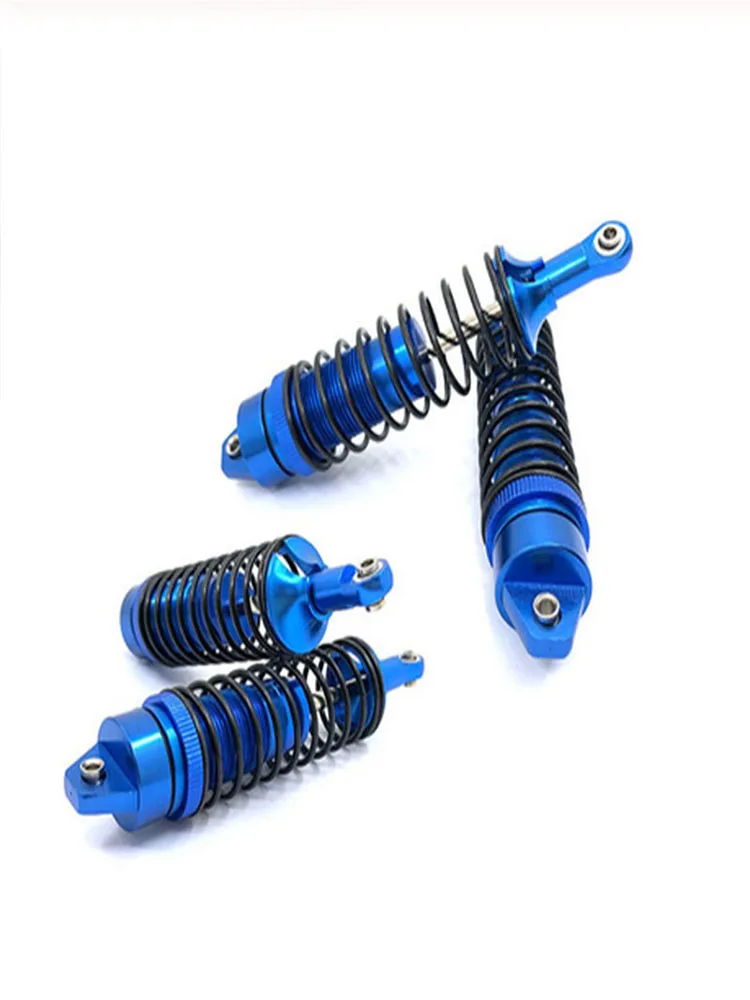 Amortiguador de aleación de aluminio, accesorio de metal para camión corto 1/10, absorción de impacto delantera y trasera